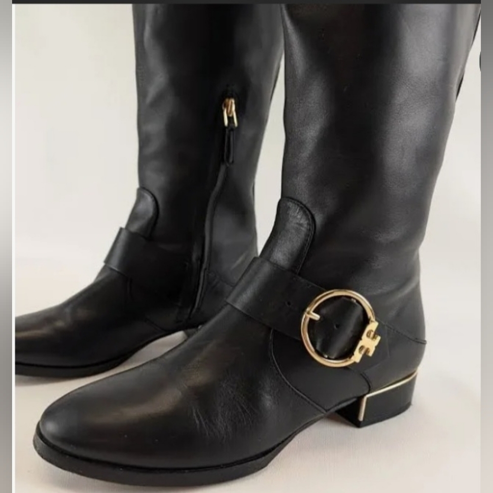Tory Burch Black Boots with Gold Accent - Picture 4 of 5